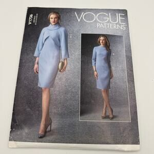 2020 Vogue Dress UNCUT Sewing Pattern V1736  14~16~18~20~22